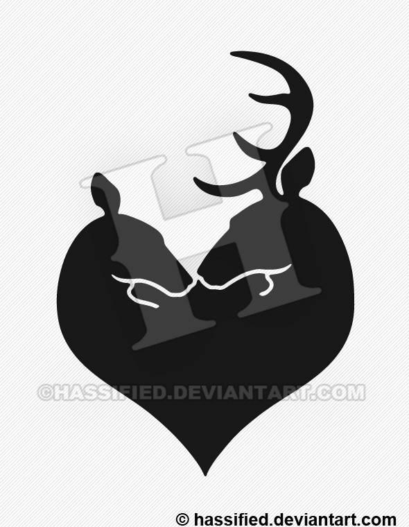 Deer Heart - printable, vector, svg, art