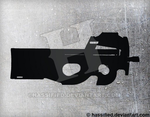 FN P90 - printable, vector, svg, art