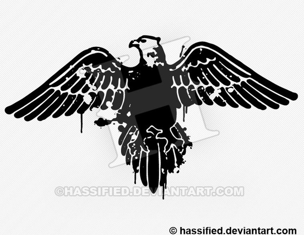 Stenciled Eagle - printable, vector, svg, art