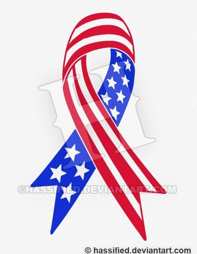 Support America Ribbon - printable, vector, svg, art