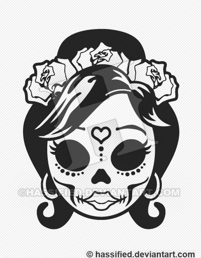 Mexican Sugar Skull - Printable vector, eps, svg, jpeg