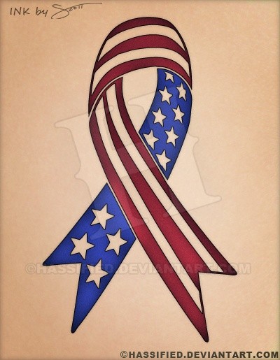 Support America Ribbon - printable, vector, svg, art