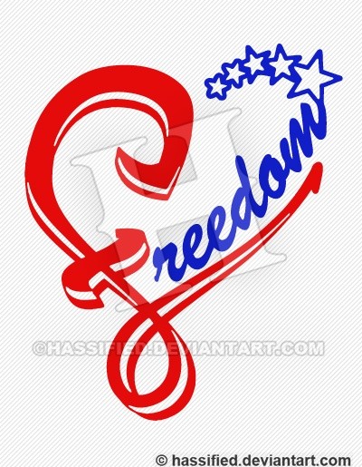 Freedom Heart - printable, vector, svg, art
