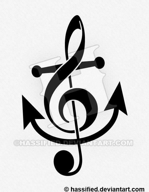 Treble Clef Anchor