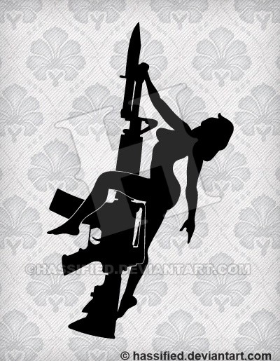 Rifle Girl - printable, vector, svg, art