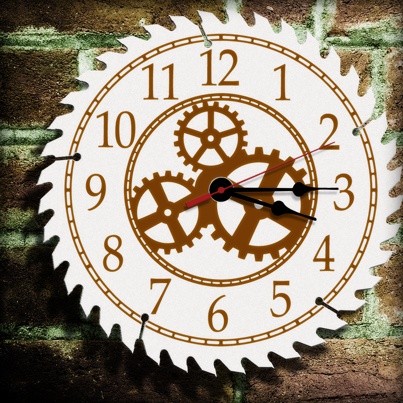 Gear Clock Dial Design - printable, vector, svg, art