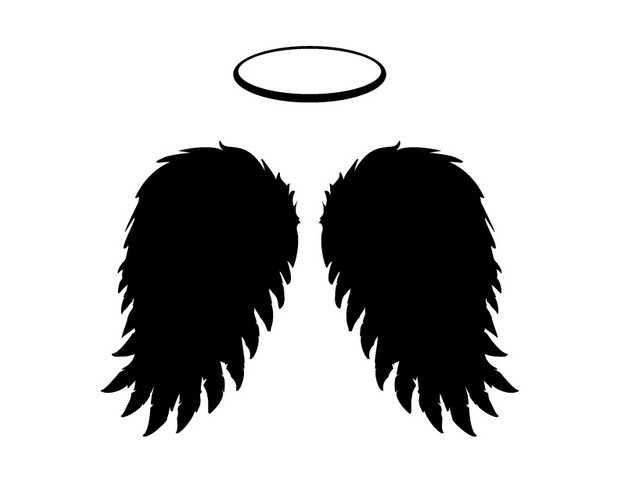 Black Angel Wings And Halo Vector Png And Jpgs Includ Untashable