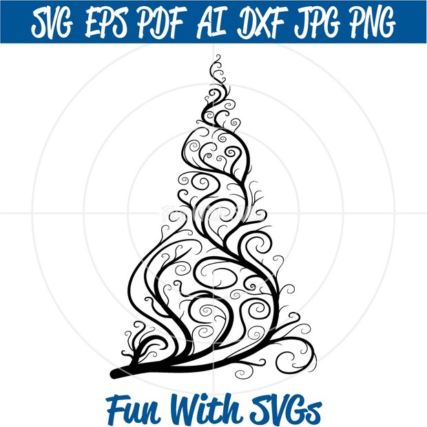 Elegant Tree SVG, Easy Weed, Christmas Tree