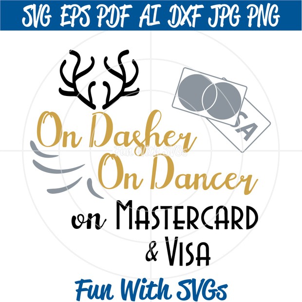 Black Friday SVG File, On Dasher, On Dancer, PNG, EPS, DXF and SVG Cut File, Printable Graphics