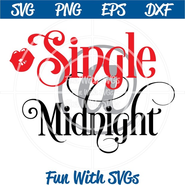 Single at Midnight, PNG, EPS, DXF and SVG Cut File, High Resolution Printable Graphics