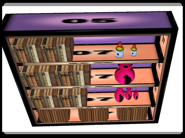 Book Case w Candles