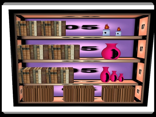 Book Case w Candles