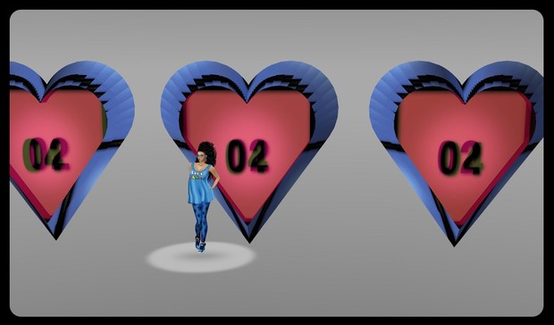 3 Big Heart Picture Frame