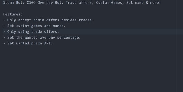 Steam Bot: CSGO Overpay Bot, Trade offers, Custom Games, Set name & more!
