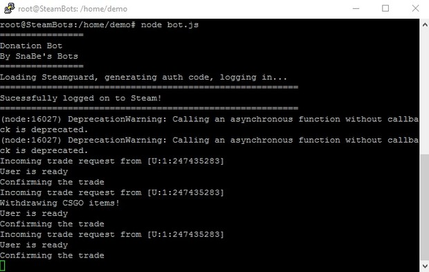 Steam Donation/Idle bot/Storage - Trade offers, Chat messages, Friend requests & more!
