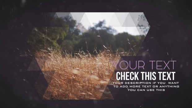 Template Media Triangle Slideshow sony vegas 12 13