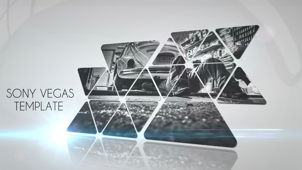 Template triangle Slideshow sony vegas 11 12 13