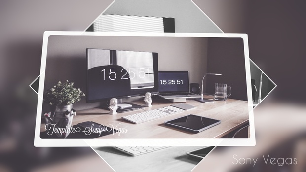 Template Photo Frames Slideshow sony vegas 12 13