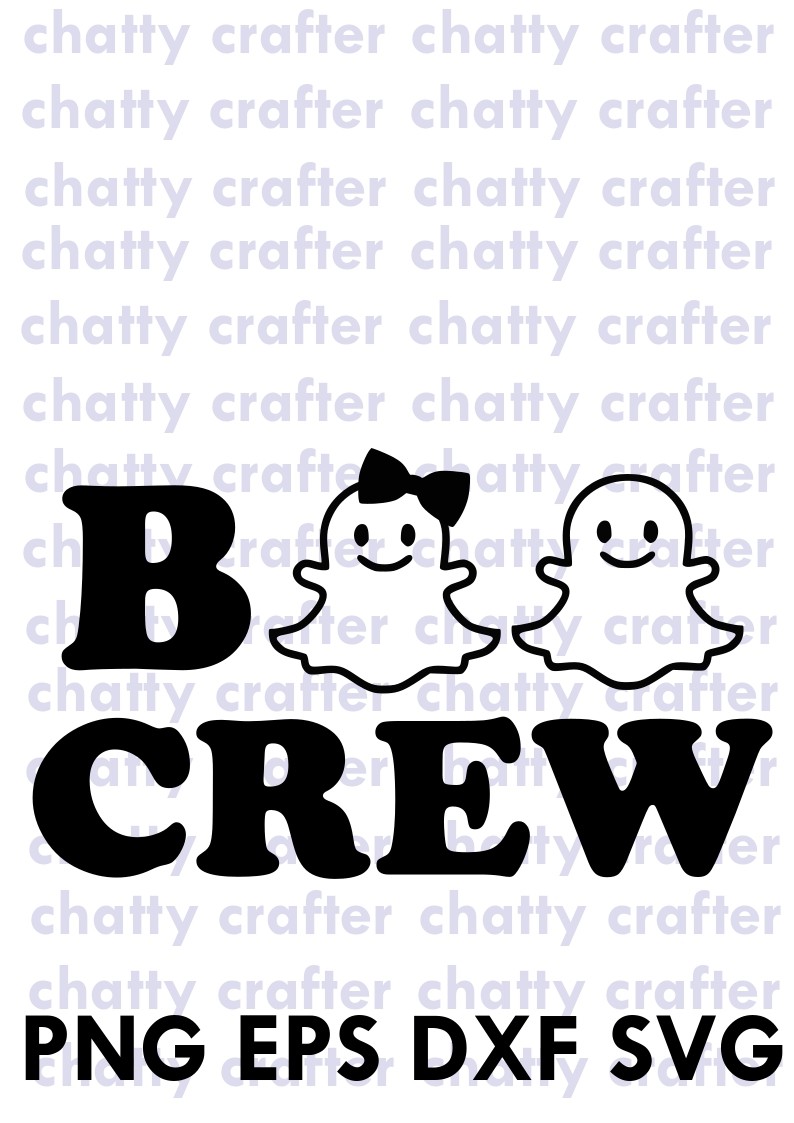 Download Boo Crew Halloween Ghost Family Svg Dxf Png Eps Chattycrafter