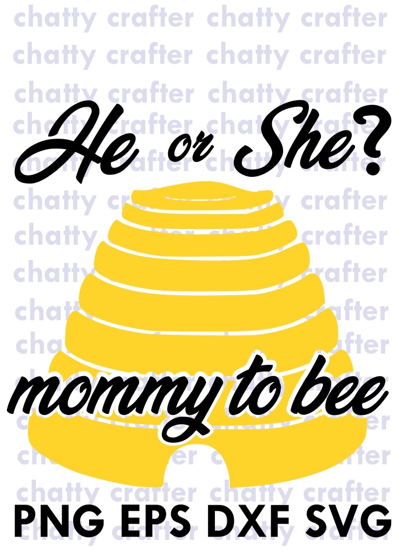 Gender Reveal Bee Pregnancy Announcement Digital Fil Chattycrafter