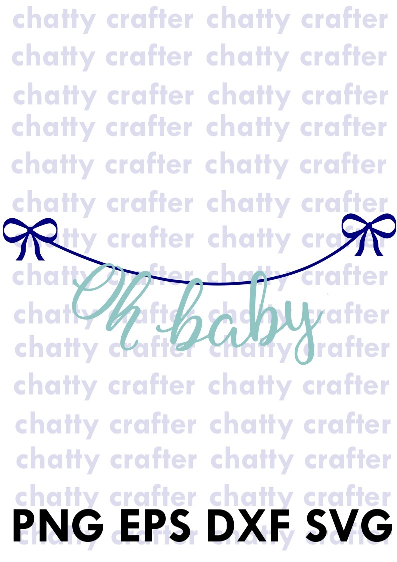 Download Oh Baby Banner Clip Art Svg Png Eps Dxf Chattycrafter
