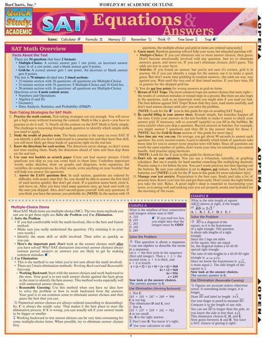 Sat Equations & Answers
