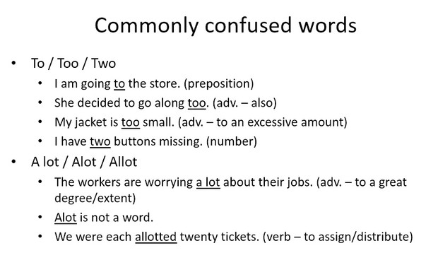 Grammar Mistakes Reviewed - Presentation and Handout