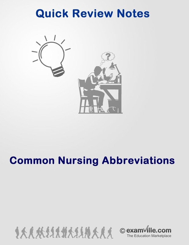 Common Nursing Abbreviations