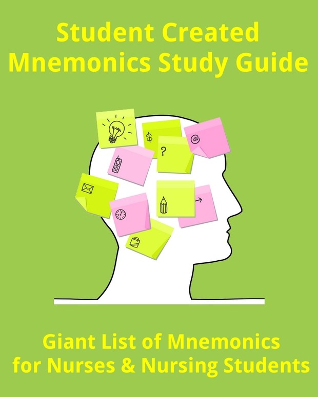 Mega List Of Mnemonics For Nurses Nursing Students Quick Study Notes - 