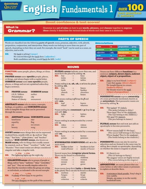English Fundamentals 1 Quizzer