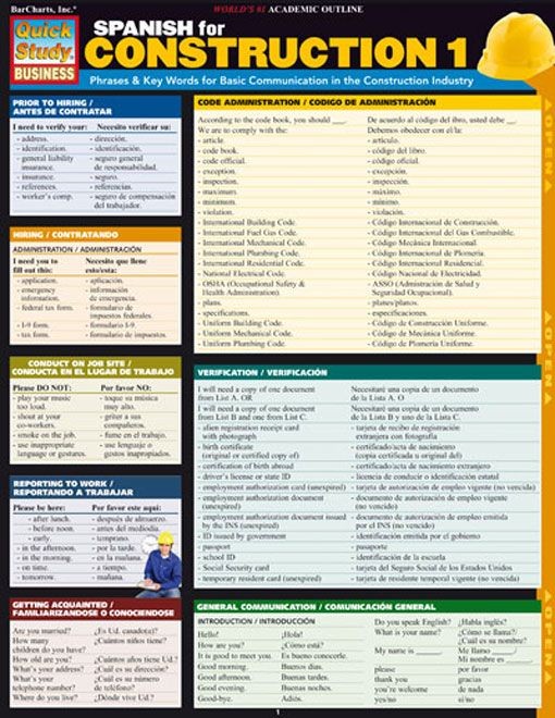 Spanish For Construction 1