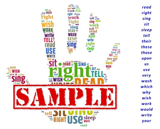 Second Grade Dolch Sight Words - Word Cloud Pack