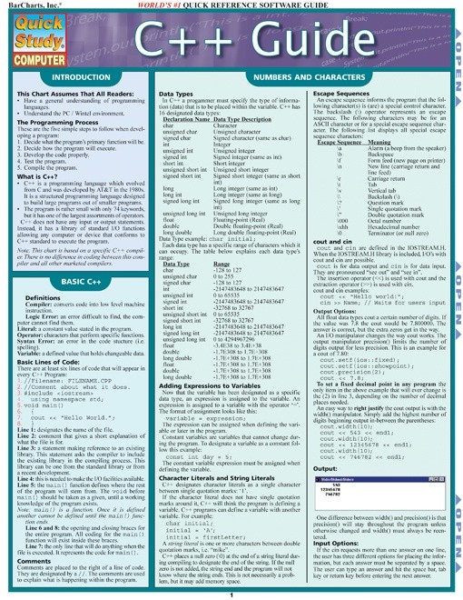 C++ Programming Quick Guide and Cheat Sheet - Examville