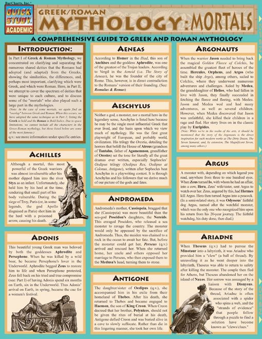 Mythology: Grk/Roman Mortals