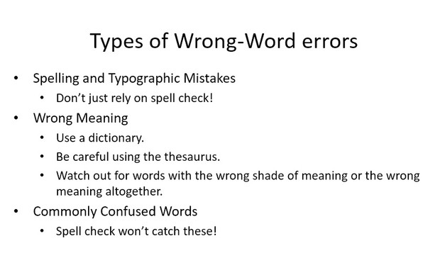 Grammar Mistakes Reviewed - Presentation and Handout