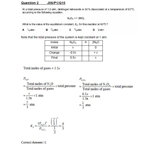 Challenging Calculation MCQs from Chemistry 9701