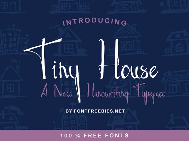 Free Font Tiny House Typeface