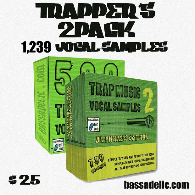 Trapper's 2PACK (1239 Vocal Samples)