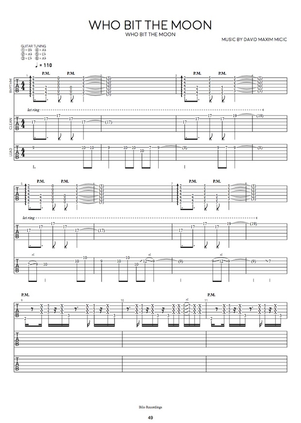 Who Bit The Moon - Digital Tab-Book (Guitar)
