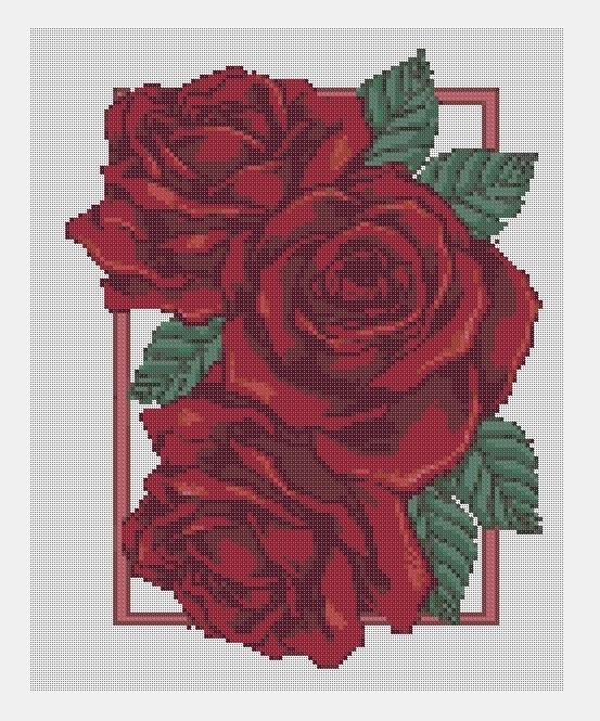 Cross Stitch PDF Roses