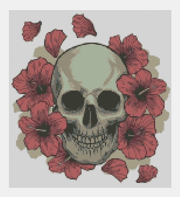 Cross Stitch PDF Skull