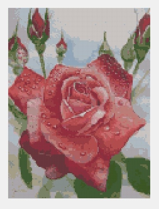 Cross Stitch PDF Flower