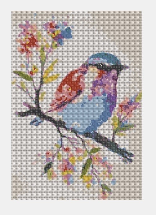 Cross Stitch PDF Bird
