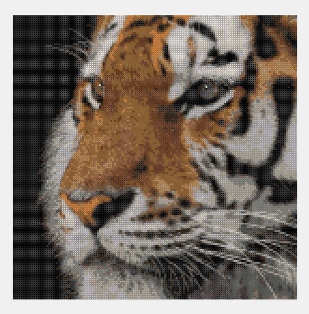 Cross Stitch PDF Tiger