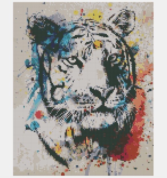 Cross Stitch PDF Tiger