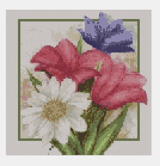 Cross Stitch PDF Flower