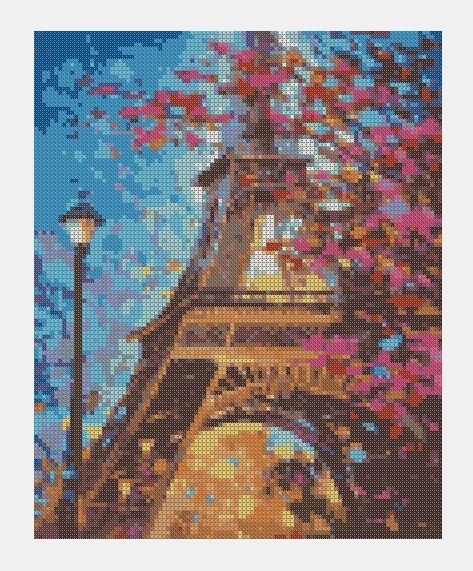 Cross Stitch PDF Eiffel Tower