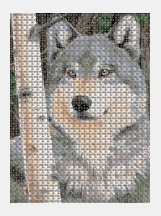 Cross Stitch PDF Wolf