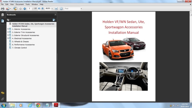 Holden VF/WN Sedan, Ute, Sportwagon, Caprice & HSV Workshop Manual