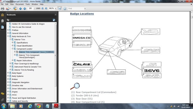 Holden VE Commodore Sedan/Sportwagon Workshop Manual